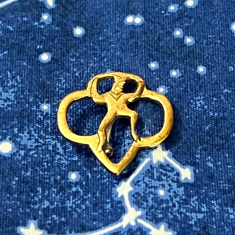 VINTAGE Girl Scouts Brownie Pin Brooch